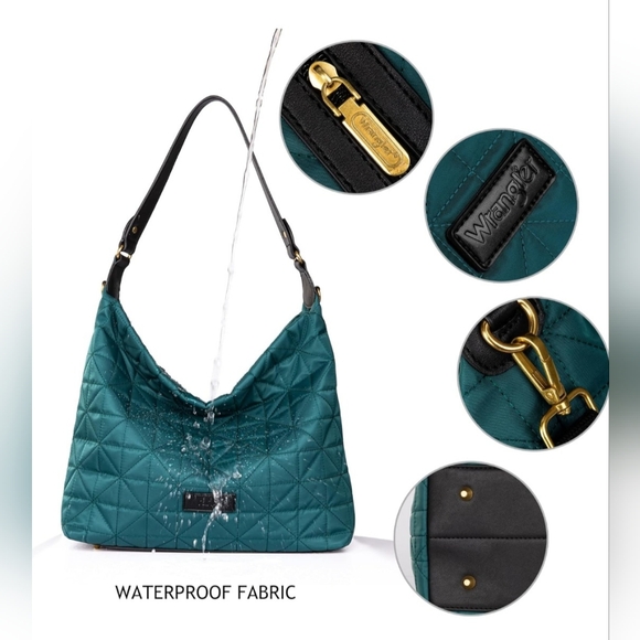 Wrangler Quilted Hobo Purse/Handbag for Women Shoulder Crossbody Bags NWOT - Picture 6 of 7